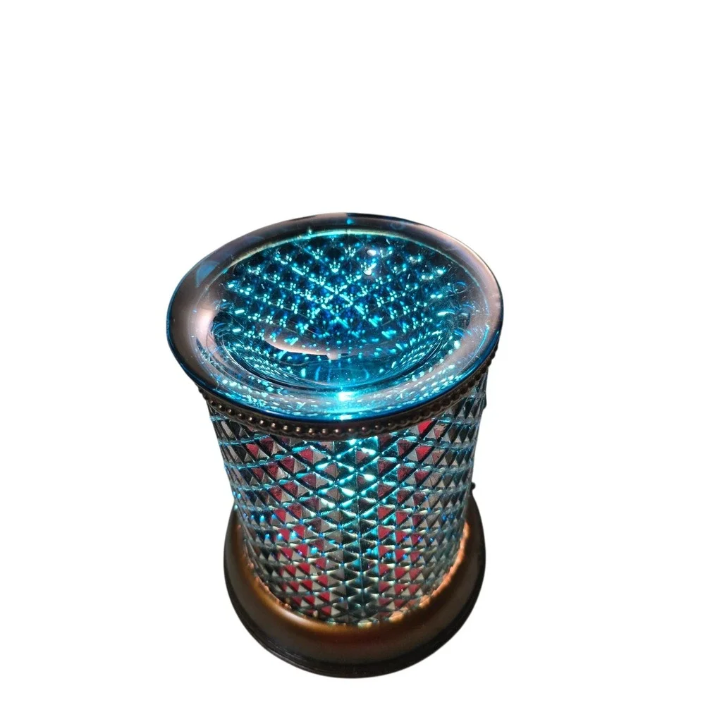 Scentsy lampshade Collection Blue Diamond Shade‎ & Broad Base Wax Melt Warmer